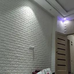 Самоклеюча 3D панель 3D Loft під білу матову цеглу 700x770x7 мм