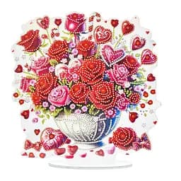 Набор для творчества алмазная мозаика "Очарование роз" Strateg YKLZ15279 на подставке 25х25 см