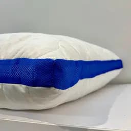 Подушка LeLit Chance гіпоалергенна 70х70 см біла з синім (le2000000287652) - мініатюра 3