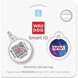 Адресник для собак і котів Waudog Smart ID з QR паспортом NASA21, S, діаметр 25 мм - мініатюра 5