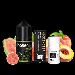Набір компонентів для самозамісу сольової заправки CHASER Mix BALANCE NEW 30 мл Гуава Персик, 0-50 мг (17804)
