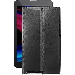 Чохол StatusCASE з екошкіри для планшету Pixus Touch 7 3G Чорний глянець