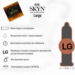 Набір презервативів Skyn Large XL Безлатексні Збільшений розмір 4 шт. (4821002028047) - мініатюра 4