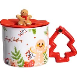 Чашка фарфоровая Christmas Tree 400 мл коралловый FM-CS-18A