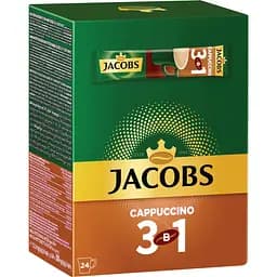 Напиток кофейный Jacobs Cappuccino 3 в 1, 12.5 г х 24 шт.
