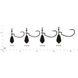 Монтаж Decoy Worm313 Zero-Dan Rock #3/0-21.0g (2шт/уп) - мініатюра 2