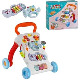 Дитяча каталка-ходунки з ігровою музичною панеллю та розвивальними іграми