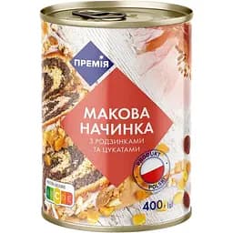 Начинка Премія Макова з цукатами та родзинками 400 г (584228)