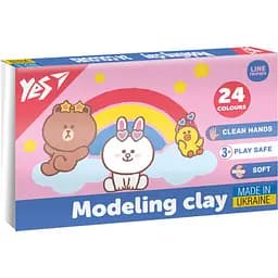Пластилін Yes Line Friends 24 кольорів 480 г (540683)