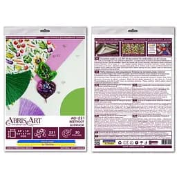 Набор для вышивки бисером украшения "Свекла" AD-231 на натуральном полотне.