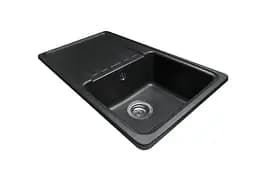 Кухонна мийка гранітна Miraggio Versal black 758x462x201 00211307, Чорний - мініатюра 3