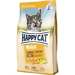 Сухой корм для взрослых кошек для выведения шерсти Happy Cat Minkas Hairball Control Geflugel с птицей 4 кг (70417)