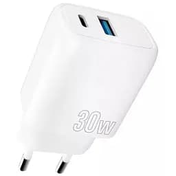 СЗУ Proove Silicone Power Plus 30W White with Type-C/Type-C (WCSP30022202)
