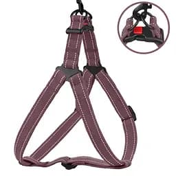 Шлея для собак Barksi Cotton Стандарт Рефлекторна S 40-53х1.6 см черрі - мініатюра 4