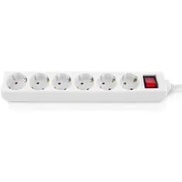 Мережевий фільтр живлення REAL-EL RS-6 Protect M 1.8m, white (EL122300031)