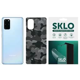 Захисна гідрогелева плівка SKLO Back (тил) Camo для Samsung Galaxy A21s Сірий / Army Gray