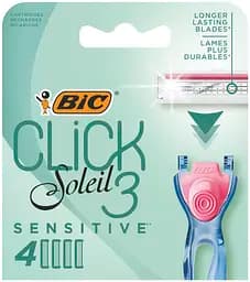 Сменные картриджи для бритья женские BIC Miss Soleil Click Sensitive, 4 шт.