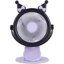 Дитячий настільний USB-вентилятор на акумуляторі Kuromi чорний (FQ1539B)