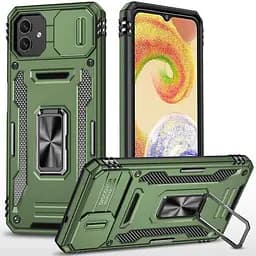 Чехол Epik ударопрочный Camshield Army Ring для Samsung Galaxy A06 Оливковый/Army Green