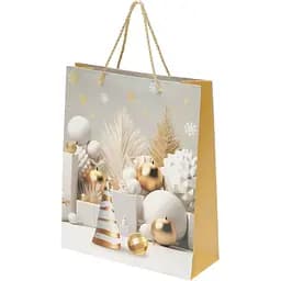 Пакет подарунковий Новорічний Іграшки DW0510X14 M Різнокольоровий