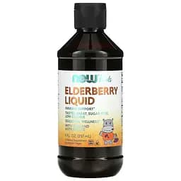 Концентрат бузины для детей 500 мг Now Foods Elderberry Liquid for Kids 237 мл