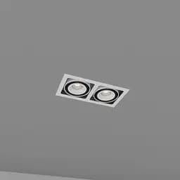 Вбудований світильник Skarlat RGL7116-2 2x18W WH+BK 4000K