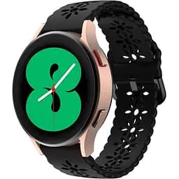 Ремешок для Xiaomi Haylou LS01LS02 - черный ширина крепления 20мм силикон Watchbands Flower (W14-3WB47791193)