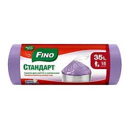 Пакеты для мусора Fino Стандарт с затяжками 35 л 15 шт.