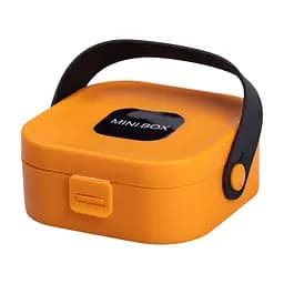 Міні-скринька для прикрас Mini Box з дзеркалом 9х9х3,8 см пластикова, помаранчевий Yiwu HP-5-27O