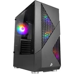 Корпус 1stPlayer F3-A-BK-4F1, чорний, без БЖ, Midi Tower, ATX / Micro ATX / Mini ITX, 1xUSB 3.0 / 2xUSB 2.0, макс. CPU - 160 мм /