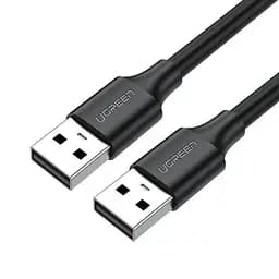 Кабель UGREEN US102 USB 2.0 A Male to A Male Cable 1m (Black)(10309)