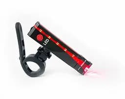 Велосипедна фара задня West Biking 200 Lm USB 1000 mAh з боковим лазером 10х2х3 см (G0000923) - мініатюра 4