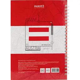 Блокнот для записів Axent Flags Vienna A5 в клітинку спіраль 96 аркушів (8032-07-A) - мініатюра 2