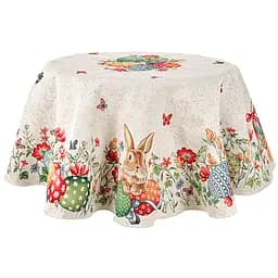 Скатертина  Lefard Home Textile Кролик гобеленова кругла 140 см бежева (732-119)