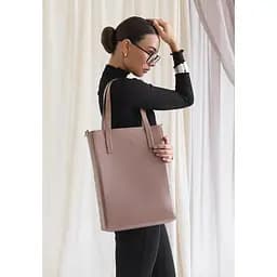 Шкіряний шопер Nancy карамельний