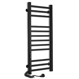 Електрична рушникосушарка Laris Зебра Імідж ЧФЧ12 350x900 Е ліва R3 73207654, Чорний матовий, Ліве, Електронний