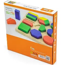 Дерев'яний пазл-сортер Viga Toys Частини фігур (58573) - мініатюра 4