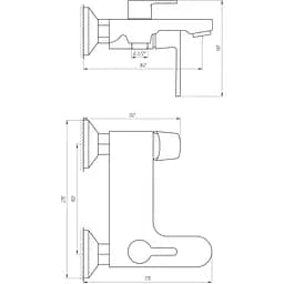 Змішувач для ванни Globus Lux Laguna GLA-0102N (19195) - мініатюра 5