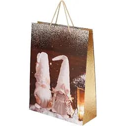 Пакет подарунковий новорічний JZ05103 Бежевий (NY)