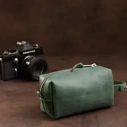 Шкіряна косметичка унісекс Grande Pelle 11571 зелений - мініатюра 6
