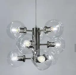 Ексклюзивна люстра в трендовому кольорі корпусу Satin Nickel Line.F MD 9050-9 - мініатюра 5