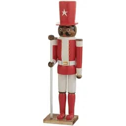 Статуэтка напольная большая J-line Щелкунчик рождественская новогодняя 101 см красная (37893)