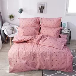 Двойной постельный комплект бязь розового цвета 326541