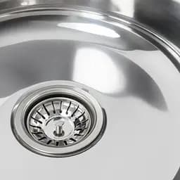 Кухонна мийка з нержавіючої сталі Platinum поліровка 5745 (0,8/180 мм), R, Polish - мініатюра 10