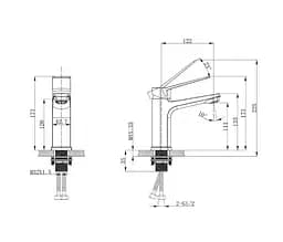 Змішувач для раковини Mixxus Wilson 001 Graphite (MI7126) - мініатюра 2