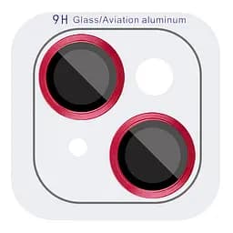 Захисне скло Metal Classic на камеру (у упак.) для Apple iPhone 14 (6.1) / 14 Plus (6.7) Червоний / Red