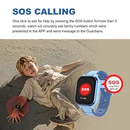 Розумний смарт годинник для дітей Lemfo S3 з дзвінками від SIM-карти, GPS, прослушкою, SOS та TikTok, YouTube, Google, WhatsApp Синій - мініатюра 11
