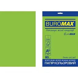 Папір кольоровий Buromax Euromax Intensiv А4 20 аркушів зелений (BM.2721320E-04)