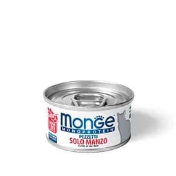 М'ясні пластівці Monge Cat Monoprotein Adult з яловичиною для дорослих кішок 80 гр