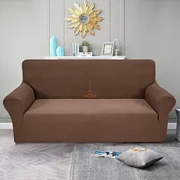 Чехол Love You Corn Fleece на диван трехместный коричневый (81182)